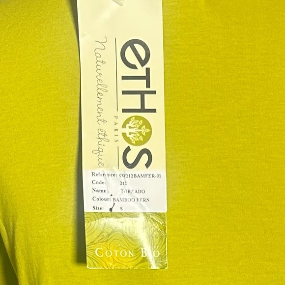 NWT Ethos Organic Cotton Babydoll Tunic Top - Sun Yellow - Picture 3 of 5